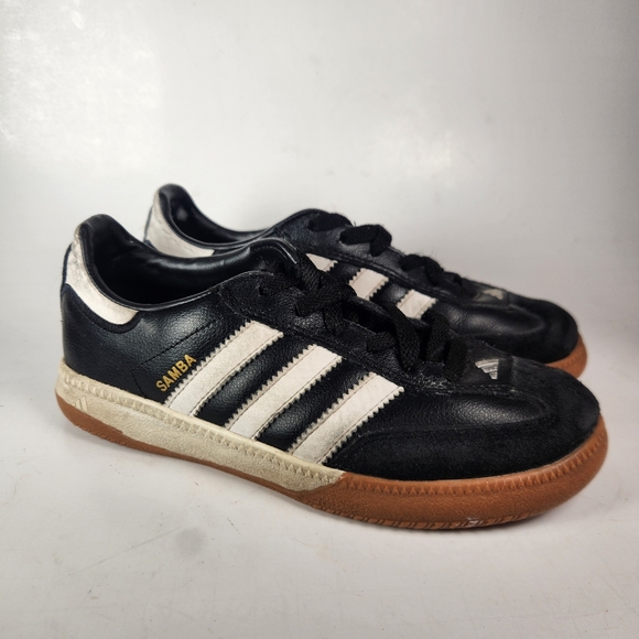 adidas Other - SAMBA Adidas Youth Sneaker Size 2.5 Black Classic Leather Trainer Shoe Athletic